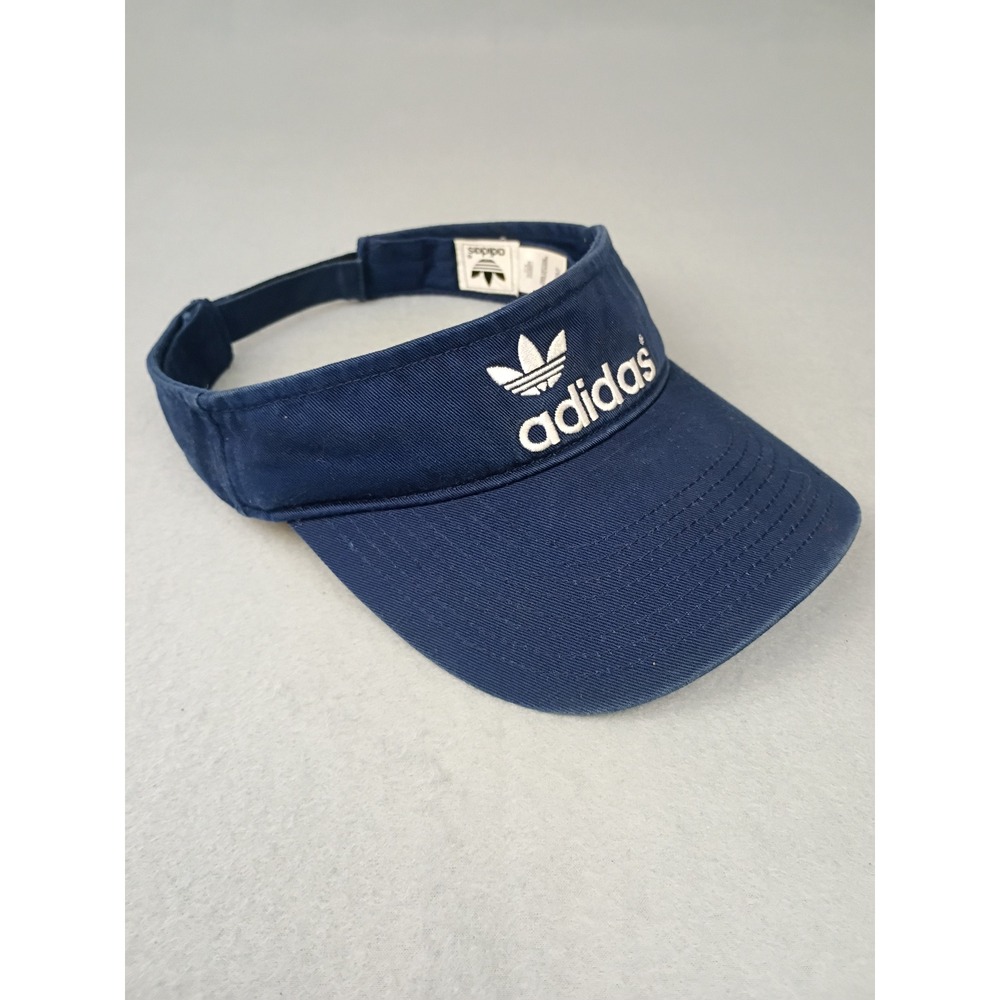Adidas Originals Trefoil Visor Navy Blue Embroidered Adjustable Hat C118